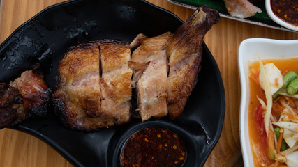 Thai food spicy Grilled chicken