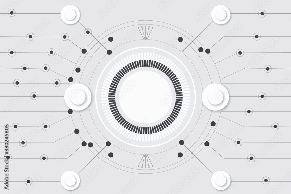 Poster abstract geometric background with circuit board modern futuristic. dot and line connection high tec