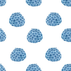 Beautiful seamless pattern with underwater watercolor sea life. Stock illustration.