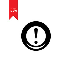 Exclamation mark icon vector. Icon illustration on white background.