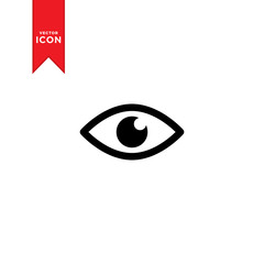 Eye icon vector. Trendy flat design. Eye logo icon on white background.