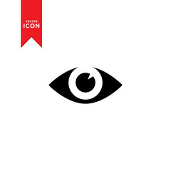 Eye icon vector. Trendy flat design. Eye logo icon on white background.