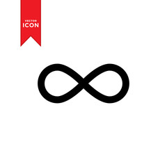 Fototapeta premium Infinity icon vector. Infinity sign in logo symbol. Trendy flat design style.