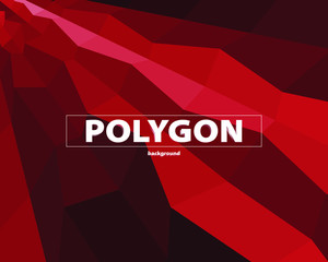Red polygon mosaic background design vector illustration, polygon template