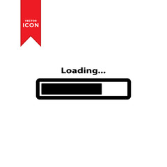 Loading icon vector. Loading symbol logo on white background. Modern design style.