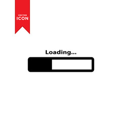 Loading icon vector. Loading symbol logo on white background. Modern design style.