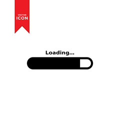Loading icon vector. Loading symbol logo on white background. Modern design style.