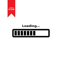 Loading icon vector. Loading symbol logo on white background. Modern design style.