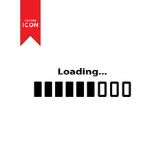 Loading icon vector. Loading symbol logo on white background. Modern design style.