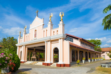 Fototapeta na wymiar Old Catholic Church of St. Philip Neri on a sunny day. Negombo, Sri Lanka