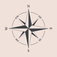 Pattern with compas and roses of winds for your design