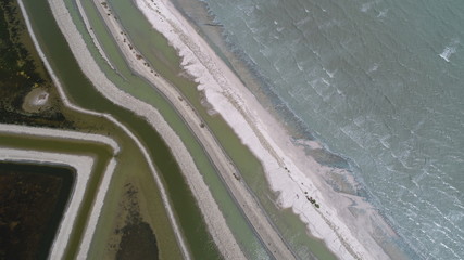 Fototapeta premium Bird eyes view Drone photography Coastline and sea landscape