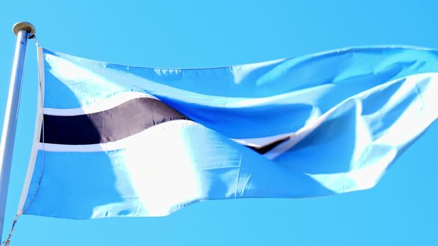 The national flag of Botswana