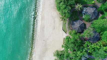 Bird eyes view Drone photography Coastline and sea landscape