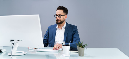 Businessman Working At The Office