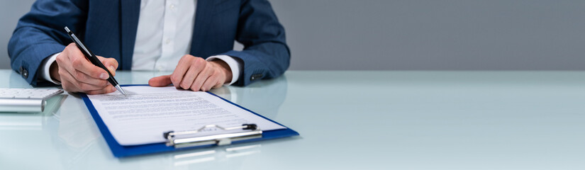 Person Signing Contract