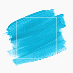 Blue paint abstract background. Brush stroke texture design poster vector. Perfect watercolor design for headline, logo and sale banner.