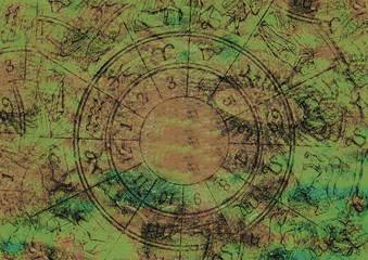 Fototapeta na wymiar Astrology Horoscope Pattern Texture Background , Graphic Design