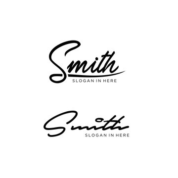 luxury smith letter name logo design vector