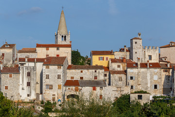 View to the old town of Bale in Istria, Croatia