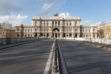 Obraz premium Supreme court in Rome, Italy. (inscription: Court of Cassation)