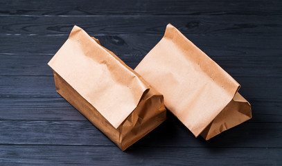 food delivery in eco-friendly packaging on a dark background