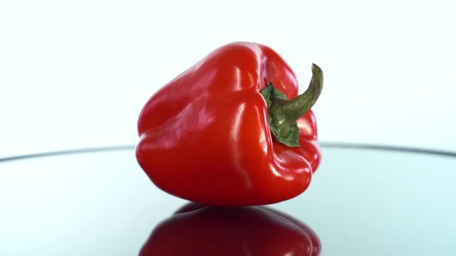 red pepper on a white background