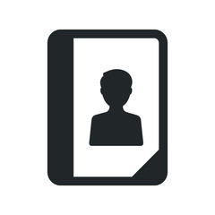 Phone book, contact icon