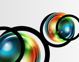 Abstract background - glossy glass bubbles, abstract sphere shapes. Vector Illustration For Wallpaper, Banner, Background, Card, Book Illustration, landing page