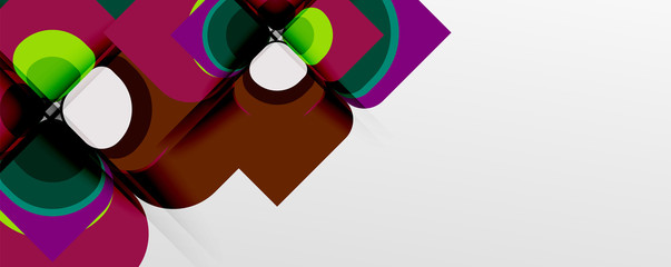 Abstract background - geometric cut paper design flower or square shape composition. Vector Illustration For Wallpaper, Banner, Background, Card, Book Illustration, landing page