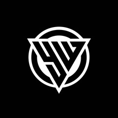 YW logo with negative space triangle shape and circle rounded