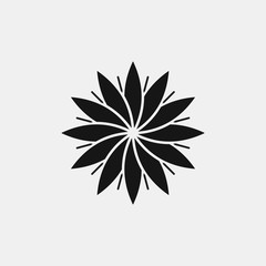 Flower icon logo design. simple flat vector illustration