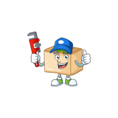 Smart Plumber worker of basbousa cartoon character design