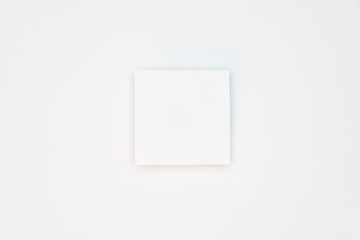 Creative layout made of papers and leaves Flat lay. Minimal concept.