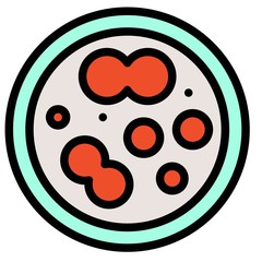Petri dish vector illustration, filled style icon