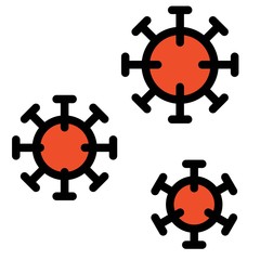Obraz premium Virus or Bacteria vector illustration, filled style icon