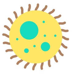 Amoeba or Amoeboid vector illustration, flat style icon