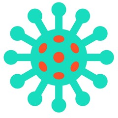 Virus or Bacteria vector illustration, flat style icon