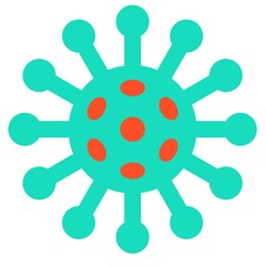 Obraz premium Virus or Bacteria vector illustration, flat style icon