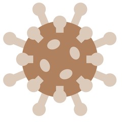 Virus or Bacteria vector illustration, flat style icon