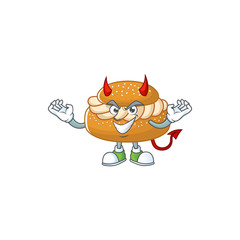 Cartoon picture of semla in devil cartoon character design