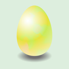 Easter egg with color overflows. Vector illustration.