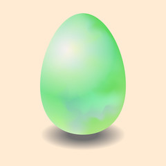 Easter egg with color overflows. Vector illustration.