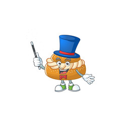 Charming semla cartoon design performance as a Magician style