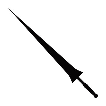 Lance weapon for Calvary soldiers flat vector icon for games and websites