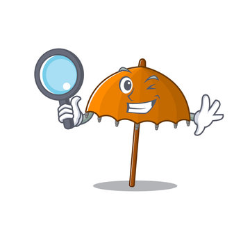 Orange umbrella in Smart Detective picture character design