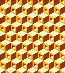 Gold pattern cube background