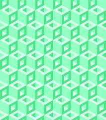 Fototapeta premium Green pattern cube background