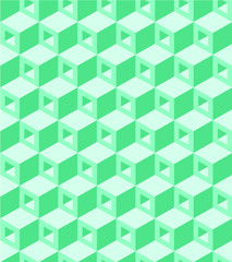 Green pattern cube background
