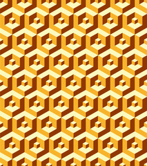 Gold pattern cube background